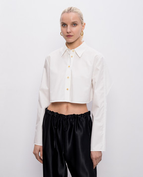 Khaite White cropped Fritz shirt 2464195