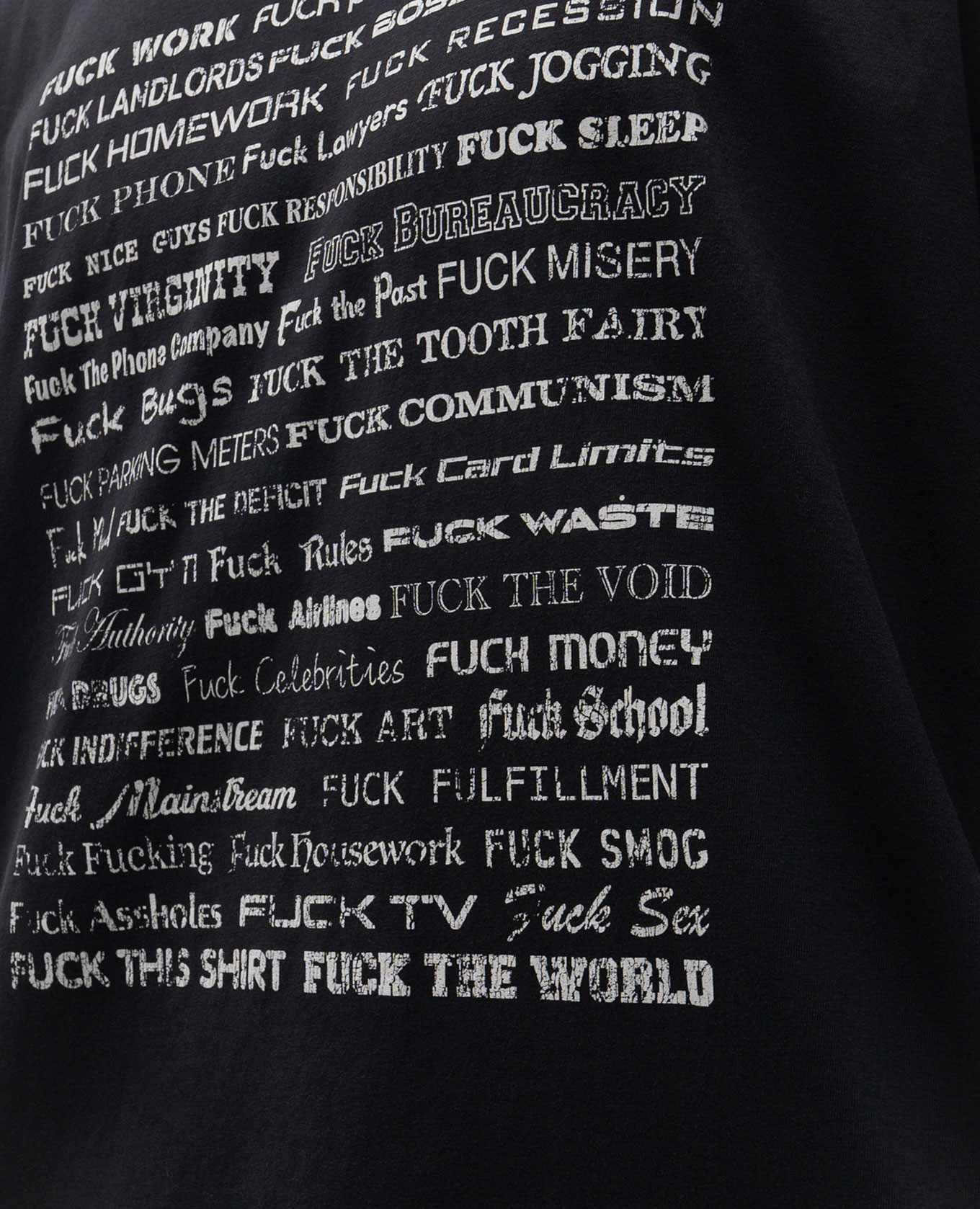 

Black Fuck Everything T-shirt Vetements