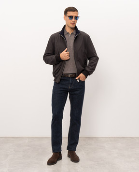 Enrico Mandelli Gray wool polo shirt 4K167A5274