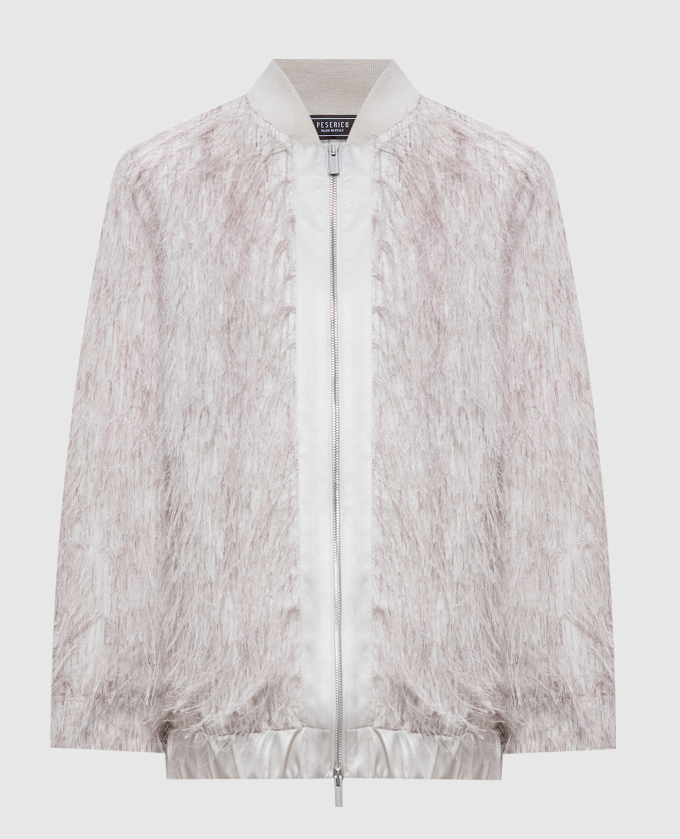 

Beige jacket with fringe Peserico