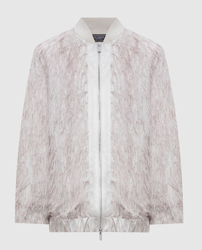 Peserico Beige jacket with fringe E2107104740