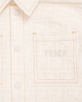 Fendi Children's beige shirt-style jacket JUA280AY8V812+