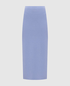 Gabriela Hearst Narayan blue cashmere and silk skirt 4269017A144