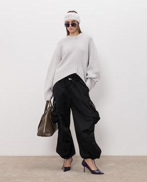 The Attico Gray wool and cashmere sweater 261WCK00126KWS011AA
