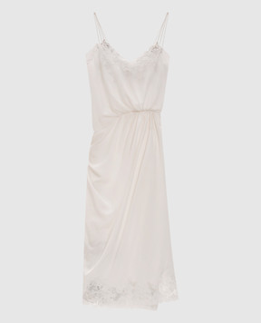 Ermanno Scervino Ivory silk dress with crystals D482Q713APCTVKX
