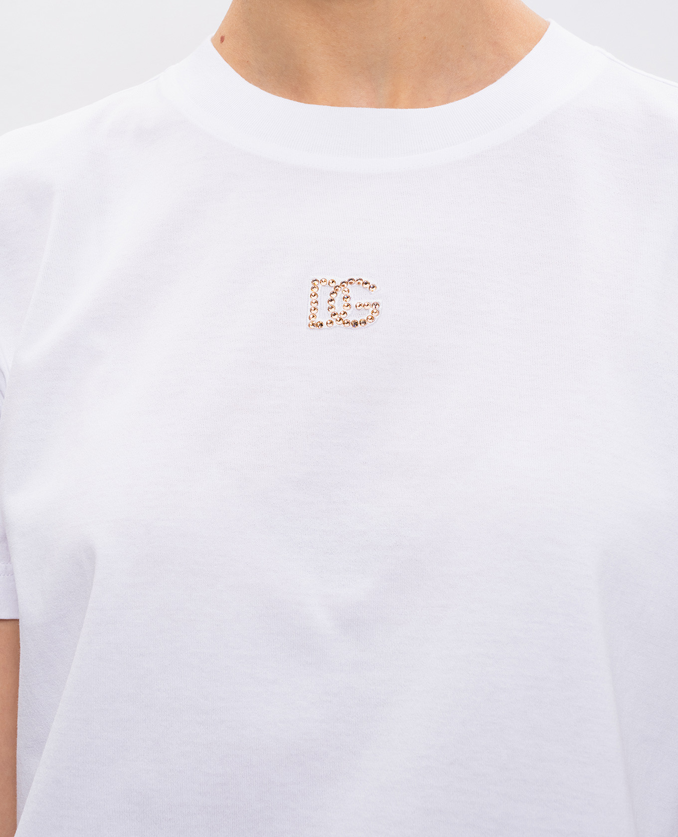 White T-shirt with DG embroidery Dolce&Gabbana 5