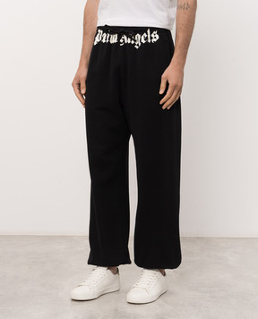 Palm Angels Black printed sweatpants PAMCH001FL002m