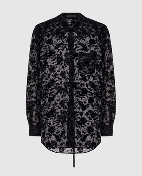 Ann Demeulemeester Elisabeth black blouse with silk B0010219FA749
