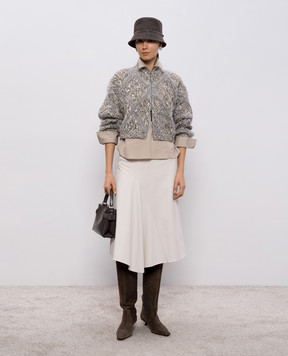 Brunello Cucinelli Beige blouse with monil chain M0091EA105