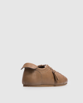 Fabiana Filippi Brown leather sneakers ASD216A842M511