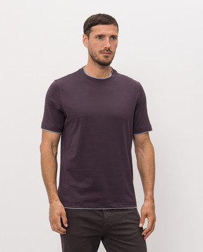 Brunello Cucinelli Purple straight-cut T-shirt M0B137427