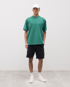 Stone Island Green t-shirt with logo patch L1S152100030S0115