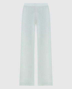 Allude Green wool and cashmere flared sweatpants 26217706