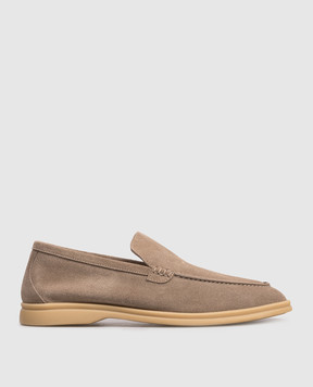 Lanciotti De Verzi FELIX beige suede loafers FELIXLIGHTCACHEMIRE