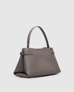 Brunello Cucinelli Gray leather bag with logo MBDKB2820P