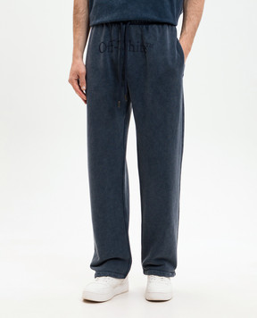 Off-White Blue sweatpants with logo print 44MCH05AS26F003