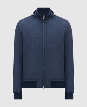 Enrico Mandelli Blue wool, silk and linen jacket 3L515A6043