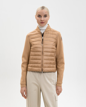 Parajumpers Beige down bomber jacket KALYSTA 26SPWHYWU33