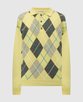 JW Anderson Yellow wool sweater with geometric pattern KW1487YN0470