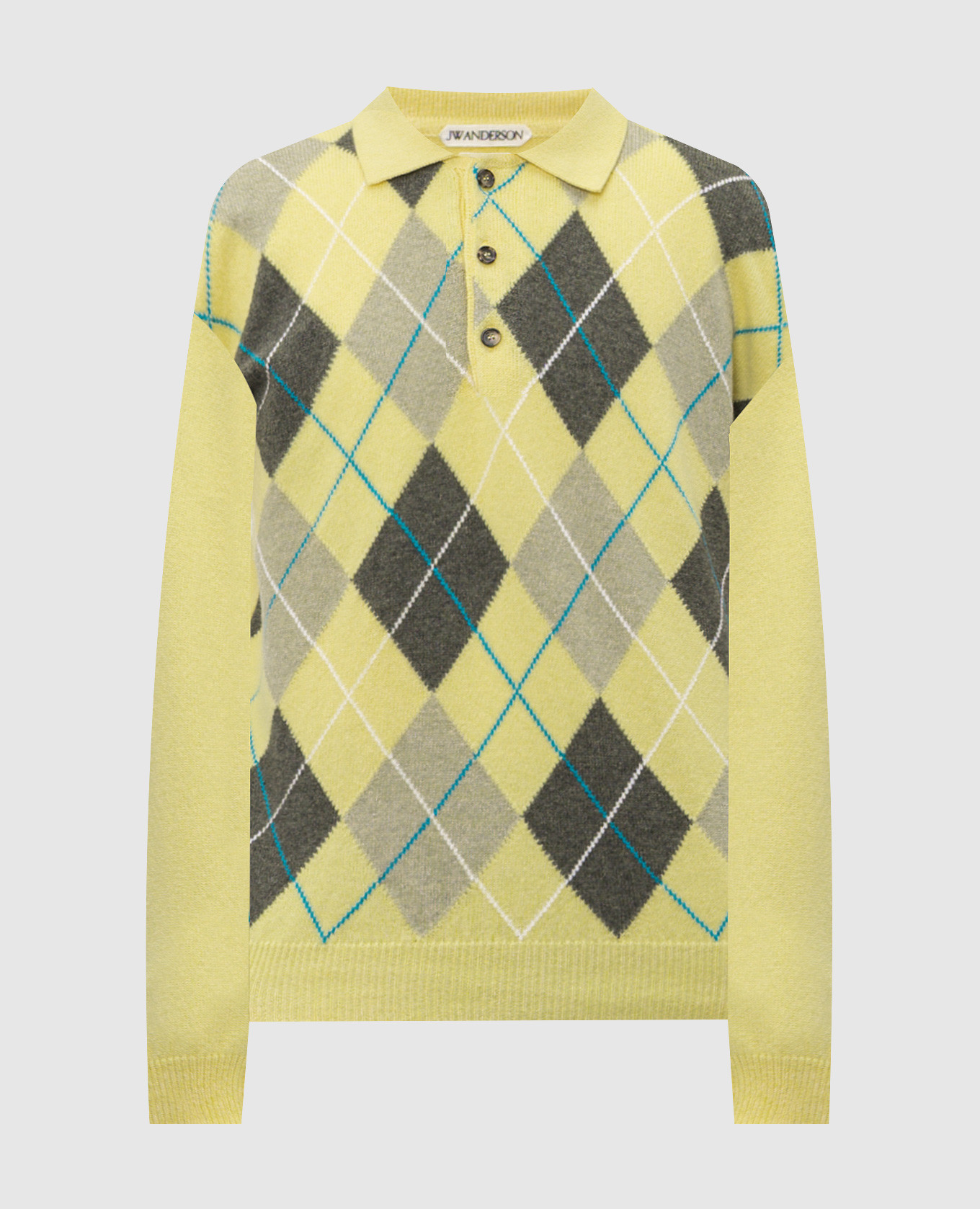 

Yellow wool sweater with geometric pattern JW Anderson