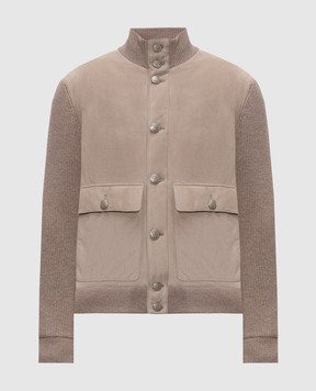 Brunello Cucinelli Beige combination jacket MPCLF1955