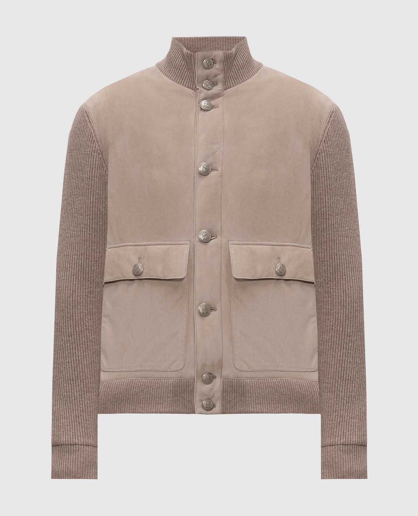 Beige combination jacket