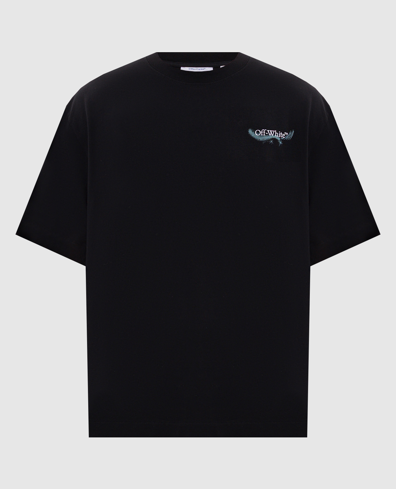 Black T-shirt with branded print