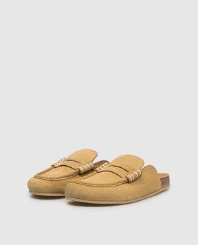JW Anderson Brown suede Stitch mules LF0084LA0319