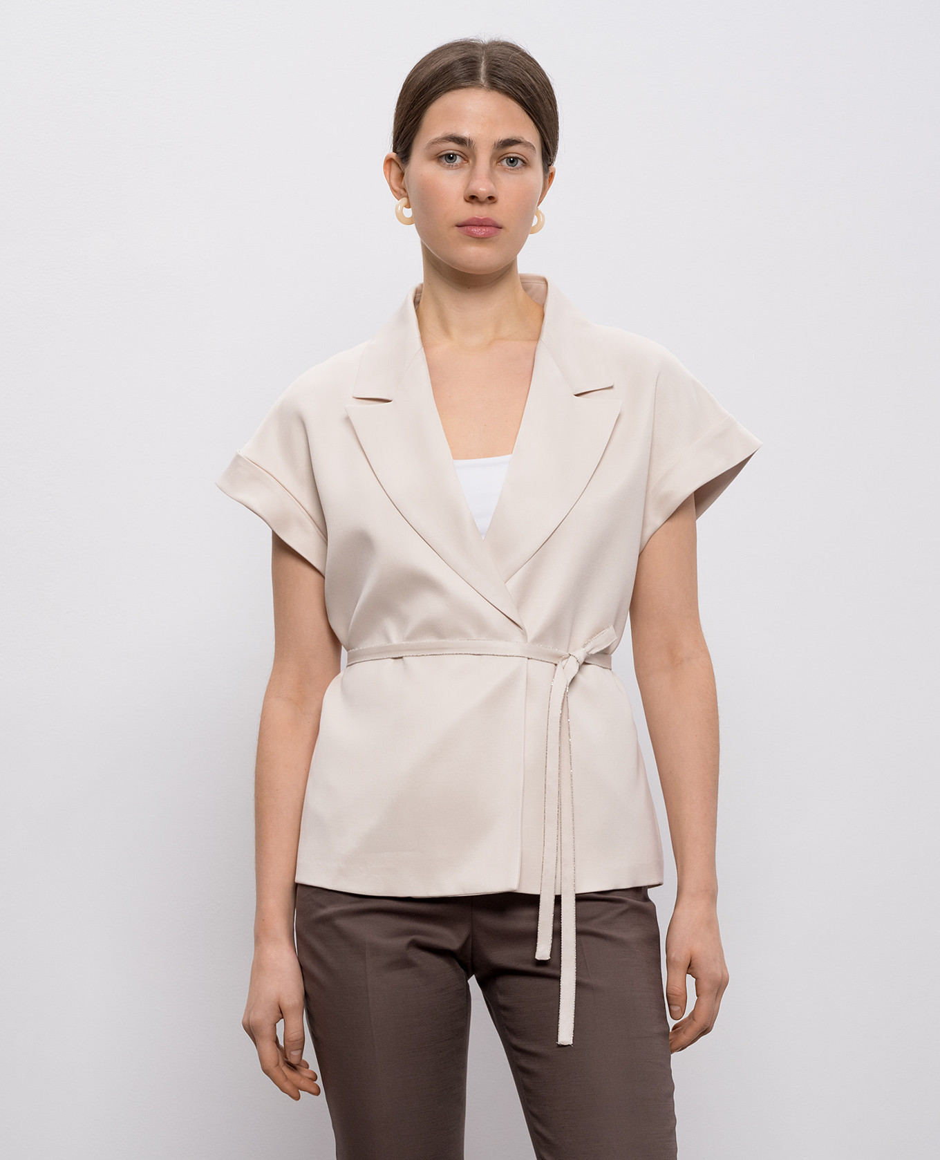 

White short-sleeved jacket Peserico