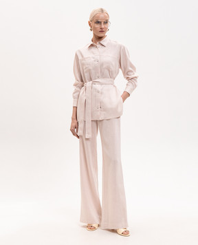 Marco Pescarolo Pink Era shirt with linen and wool ERAD5327