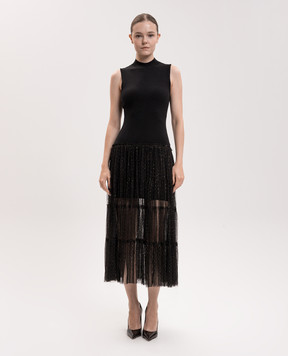 Twinset Black dress with ruffles 262TT3421