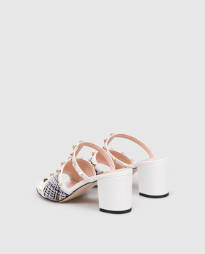 Valentino White Rockstud combo mules 8W0S0LT4EDX
