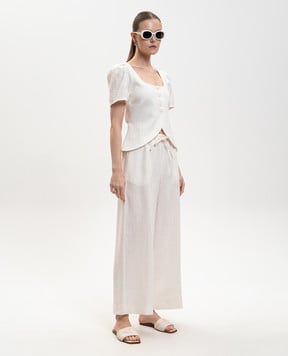 Faithfull Jones white linen pants FFC13WHT