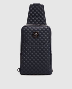 Stefano Ricci Blue leather sling bag with emblem ND219GUMR1MR