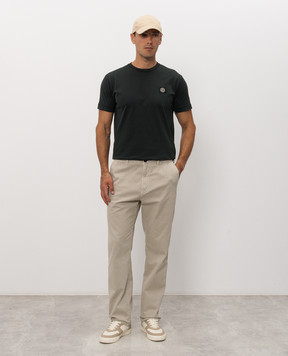 Stone Island Green t-shirt with logo patch L2S152100027S0013