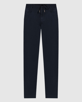 Woolrich Blue linen pants CFWOTR2027MRUT5288