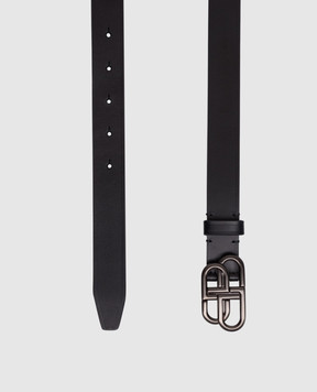 Balenciaga Black leather belt with monogram logo 5816901CH0J
