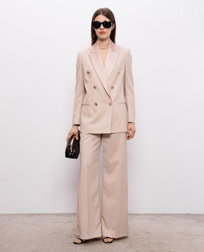 Dondup Beige flared pants with wool DP802SWFH188DXXX