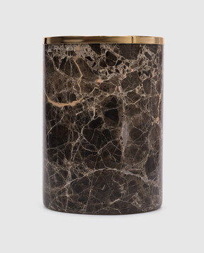 Treesseci Palace Marmo brown marble wastebasket PA65AEMGD