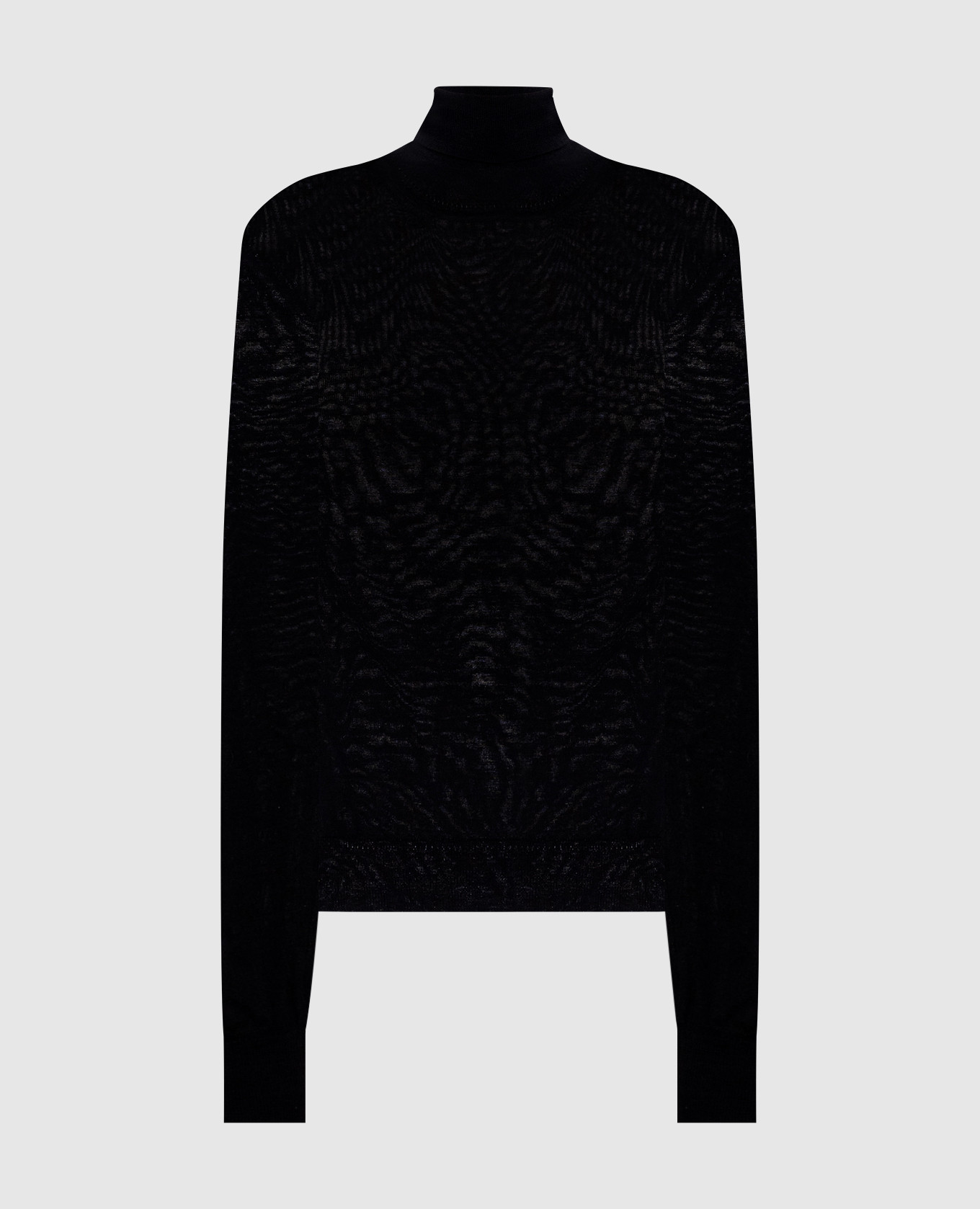 

Black wool golf shirt with logo Saint Laurent