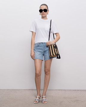 AGOLDE Comeback blue distressed denim shorts A90101810