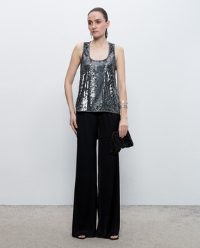 Peserico Gray sequin top E081525024B