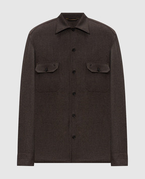 Stefano Ricci Brown cashmere shirt SP008452CEA01T