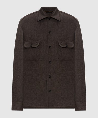 Brown cashmere shirt
