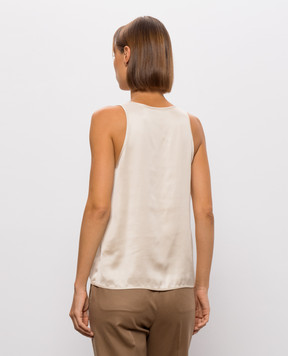 Peserico Beige top with monil chain E0844106638