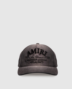AMIRI Black cap with a worn effect AMSAHE1067
