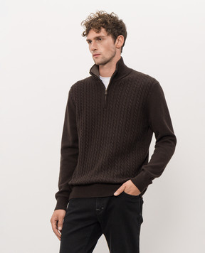 Castangia dal 1850 Dark brown wool and cashmere sweater BTMOD7