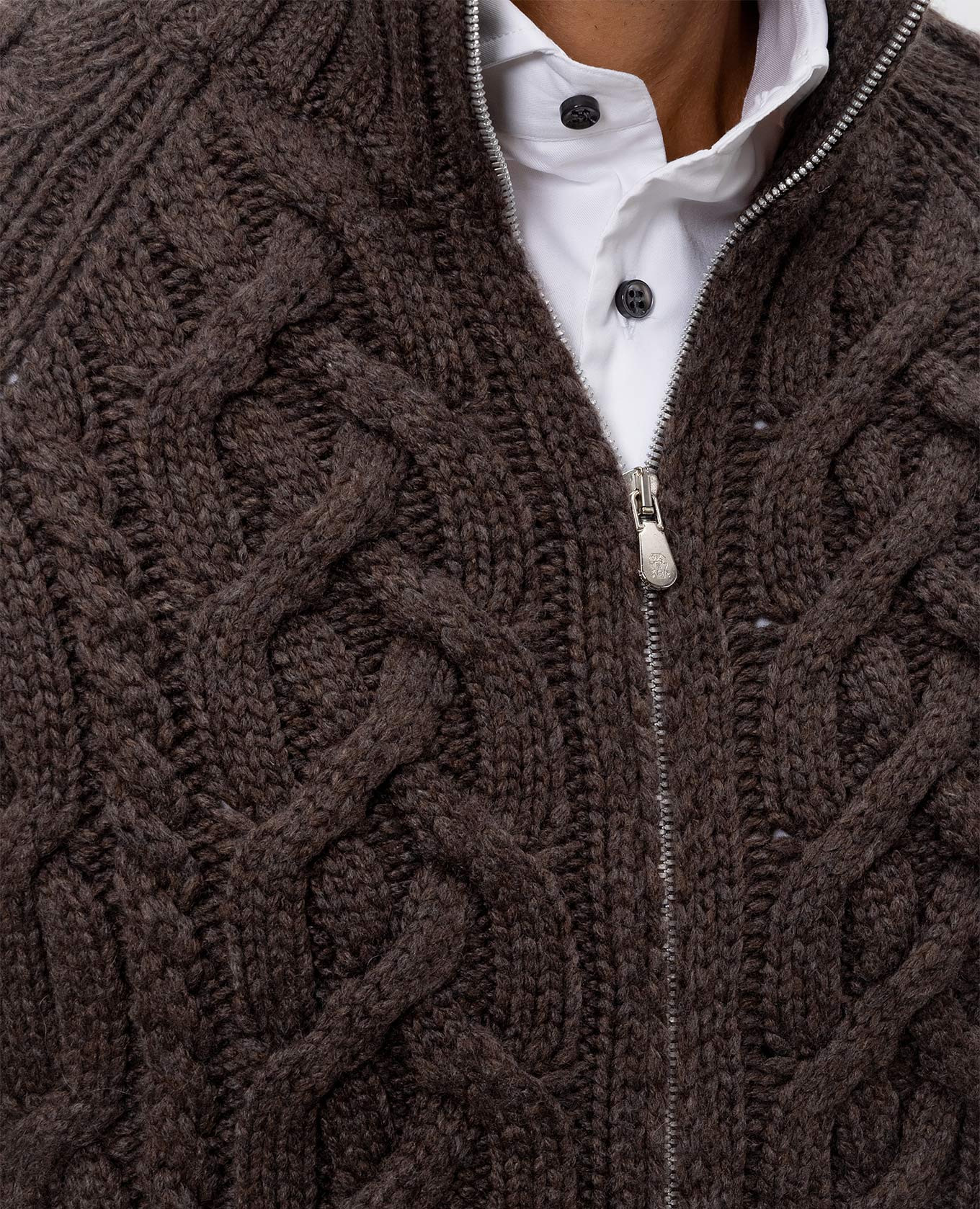 Brown cashmere cardigan Brunello Cucinelli 5