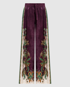 Alemais Burgundy Ruthie silk pants 7652P