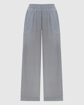 Peserico White pants with logo print M0430108186